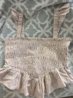 Pink and white stripped top