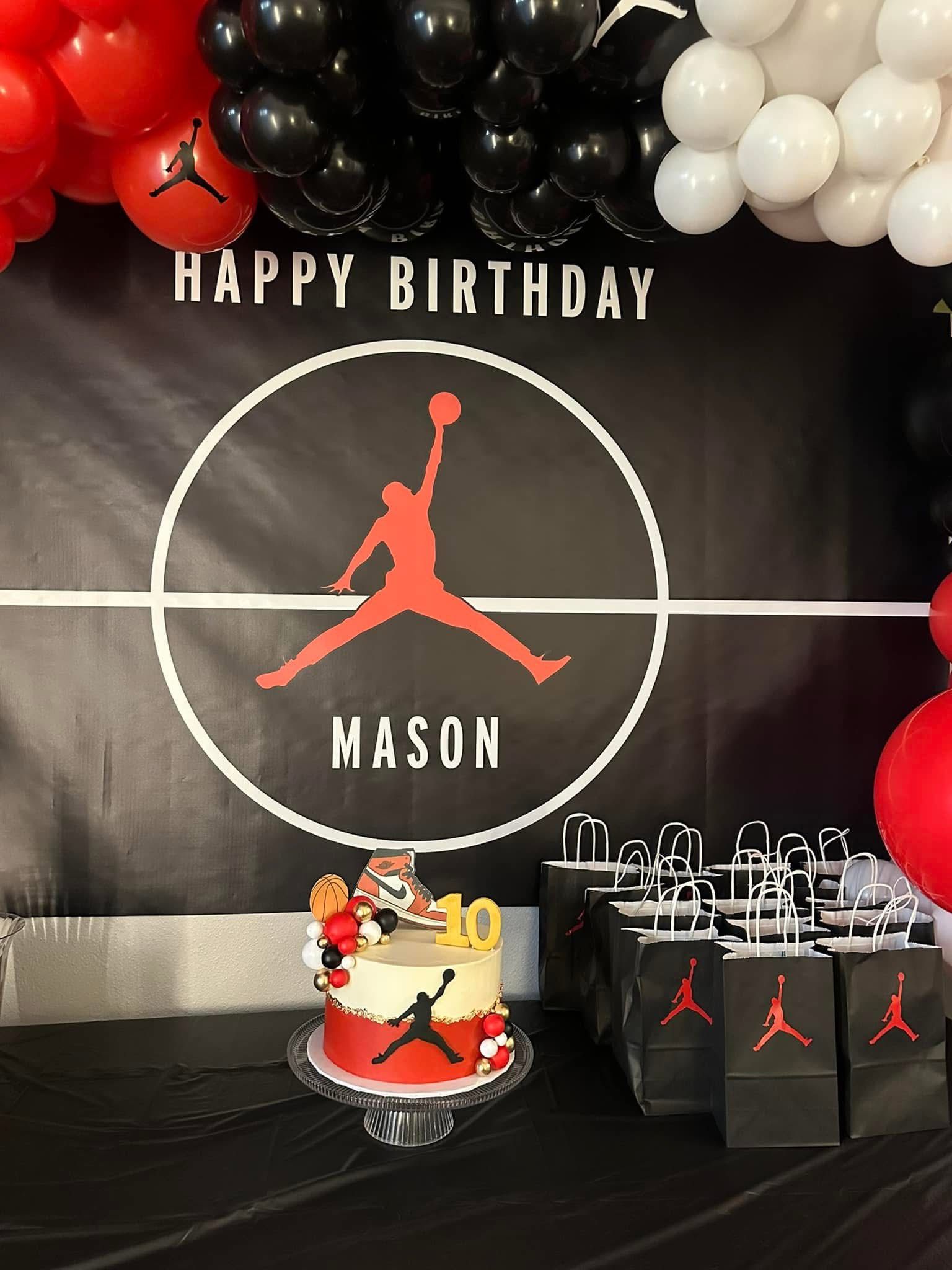 Michael Jordan Happy Birthday Mason Vinyl Poster