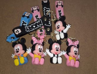 Minnie/Mickey Baby Keychains