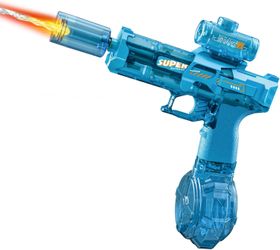 Electric Water Gun for Adults Kids w/ Muzzle Flash 28FT Range High Capacity Spray Gun Beach Pool Outdoor Toy
