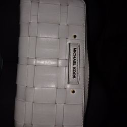 Large White MK Wristlet 
