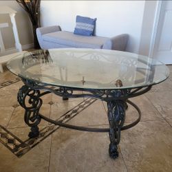 Iron Glass Coffee Table