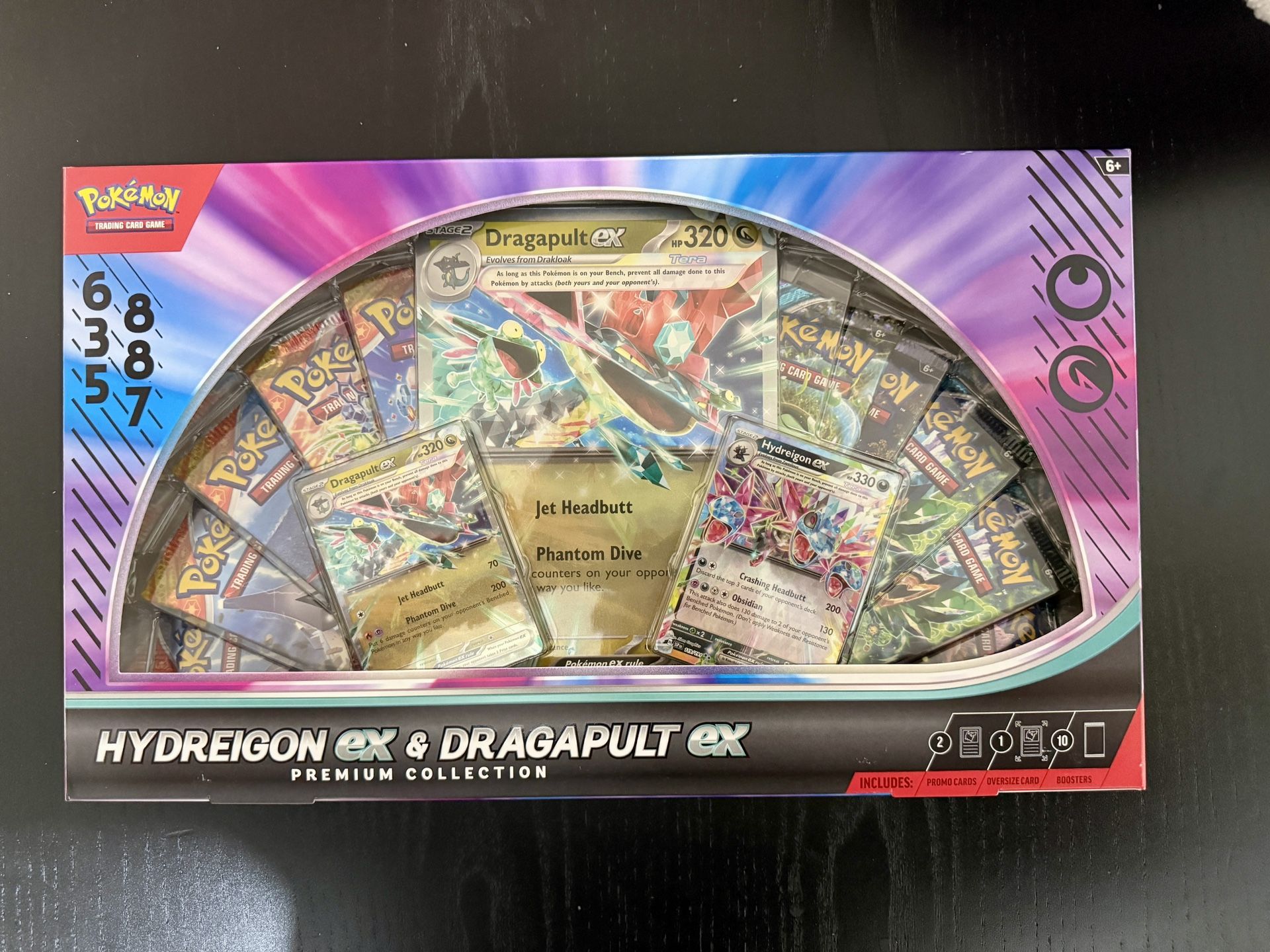Hydreigon ex and Dragapult ex premium collection box Pokemon Cards