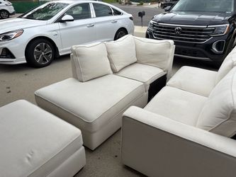 3-Piece Sectional Sofa Set with Ottoman
