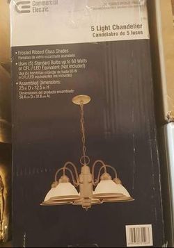 Hampton Bay Halophane 5-Light Oil Rubbed Bronze Chandelier
