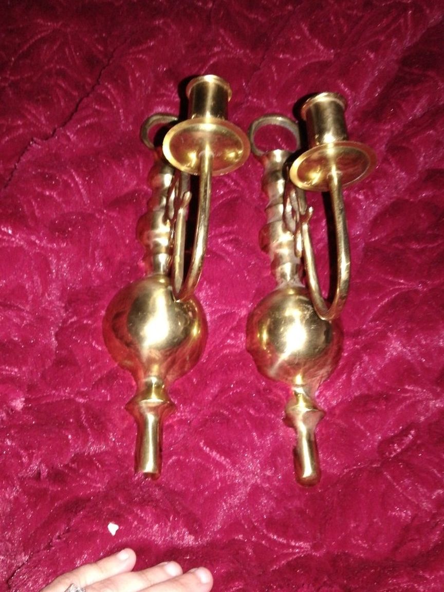Solid Brass Candle Stick Holders