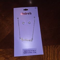 New Sagittarius Nevklace And Earrings Set