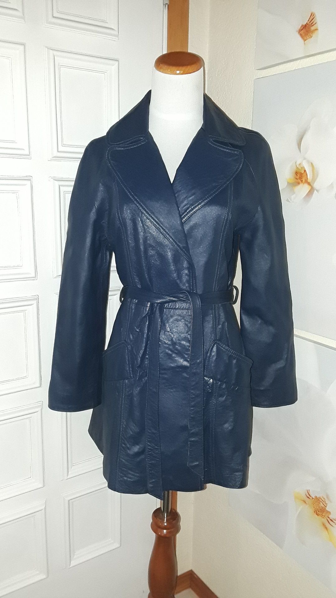 Vintage Leather jacket coat
