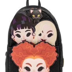 Loungefly Disney Hocus Pocus The Sanderson Sisters Backpack And Flap Wallet-NWT