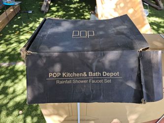 Black Brand New POP Kitchen & Bath Depot Rainfall Shower Faucet Set