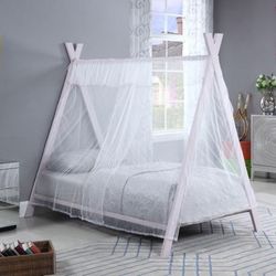 TWIN METAL TENT BED WITH TWIN MATTRESS $399 (CO302133) 