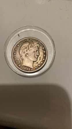1892 Barber Half Dollar Silver Coin