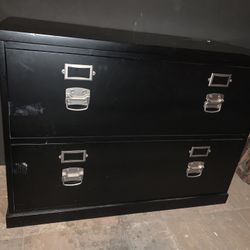 Pottery Barn Black File Cabinet