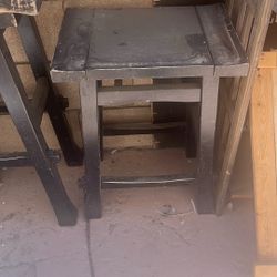 Black bar stools