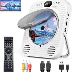 NEW - CD DVD Player Bluetooth with Speakers - HDMI AUX USB