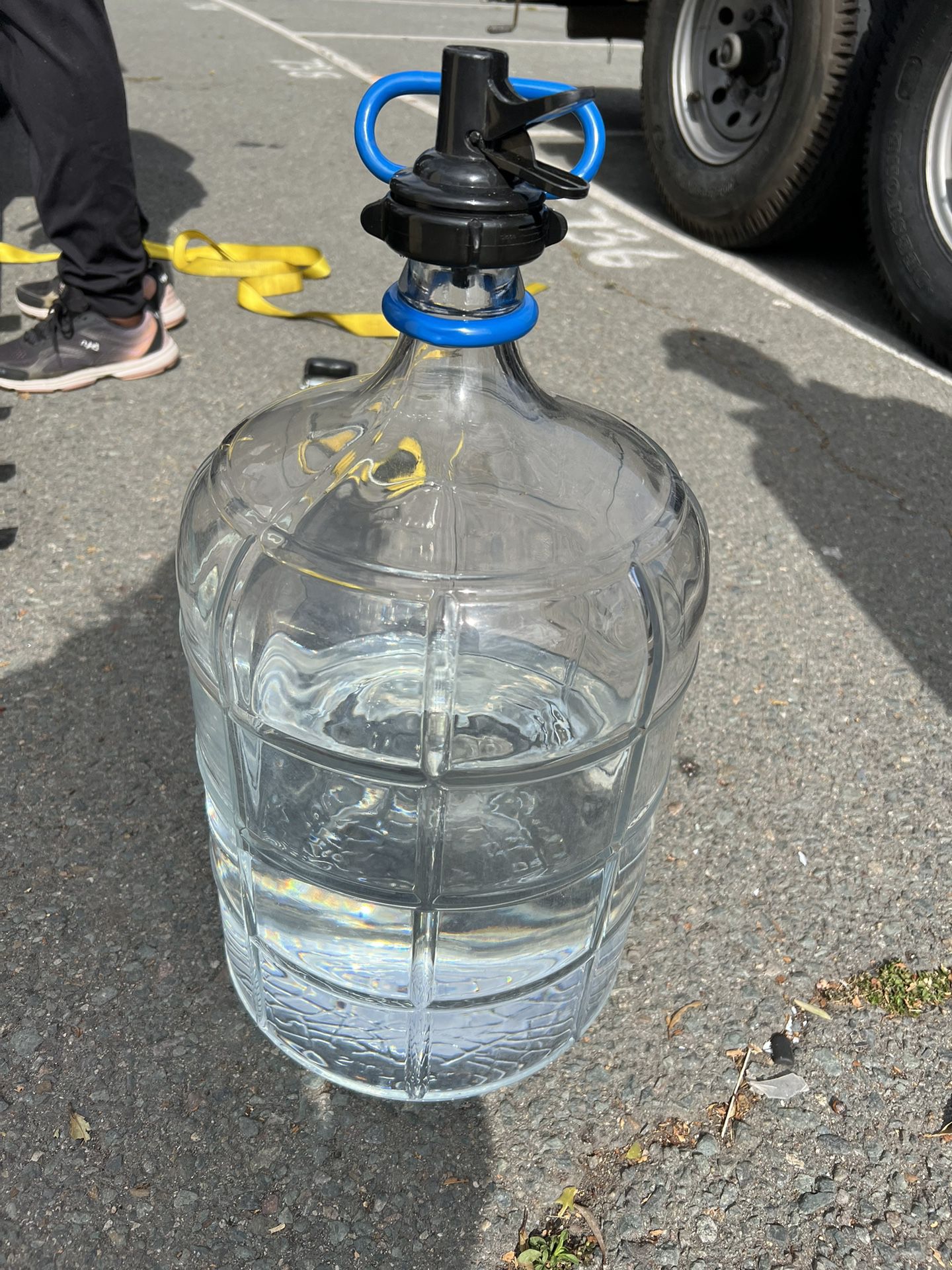 Glass 5 Gallon  Water bottle With Fancy nozzle 