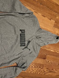 Puma men's hoodie gray sweater size large