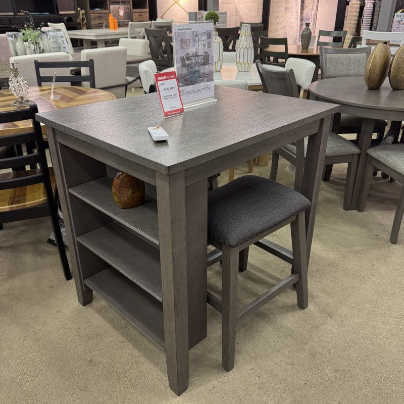 Gray Counter Height Dining Set (Set of 3)