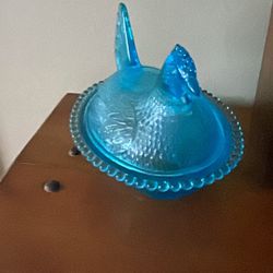 Vintage Glass Chicken Bowls 