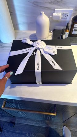 CHANEL Luxury Presentation Box with Camellia Bow & Ribbon