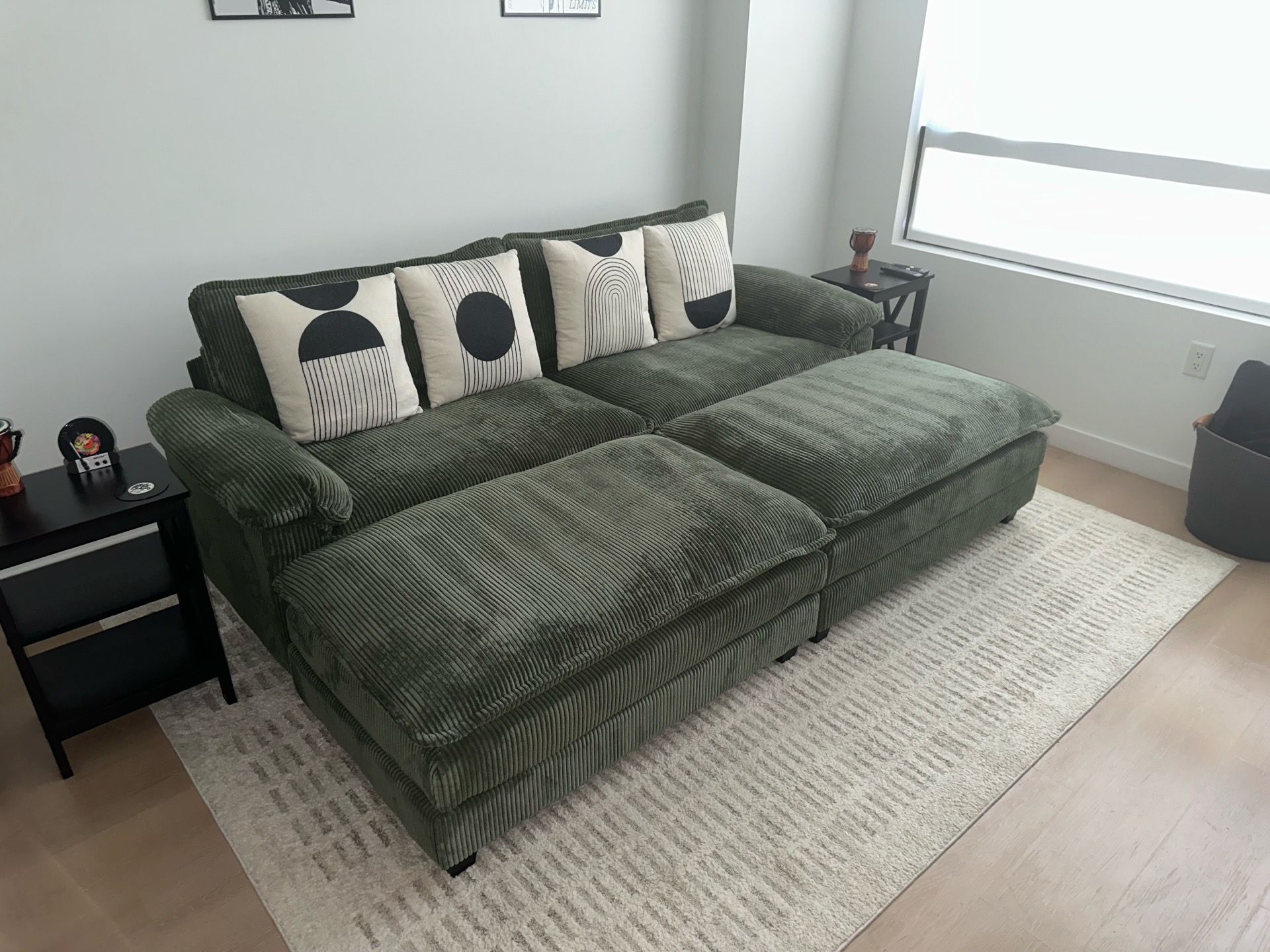 Moving Sale – Modern Olive Green Cloud Couch (OBO)