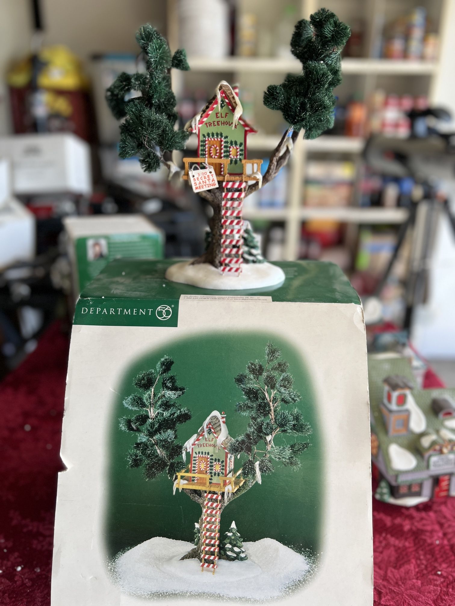 Department 56 Elf Treehouse-Retired