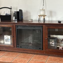 fireplace media console