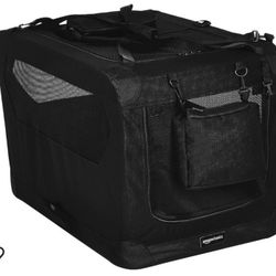 Amazon Basics Soft folding Dog Kennel kennel crate. Black Medium 26”x18”x18”