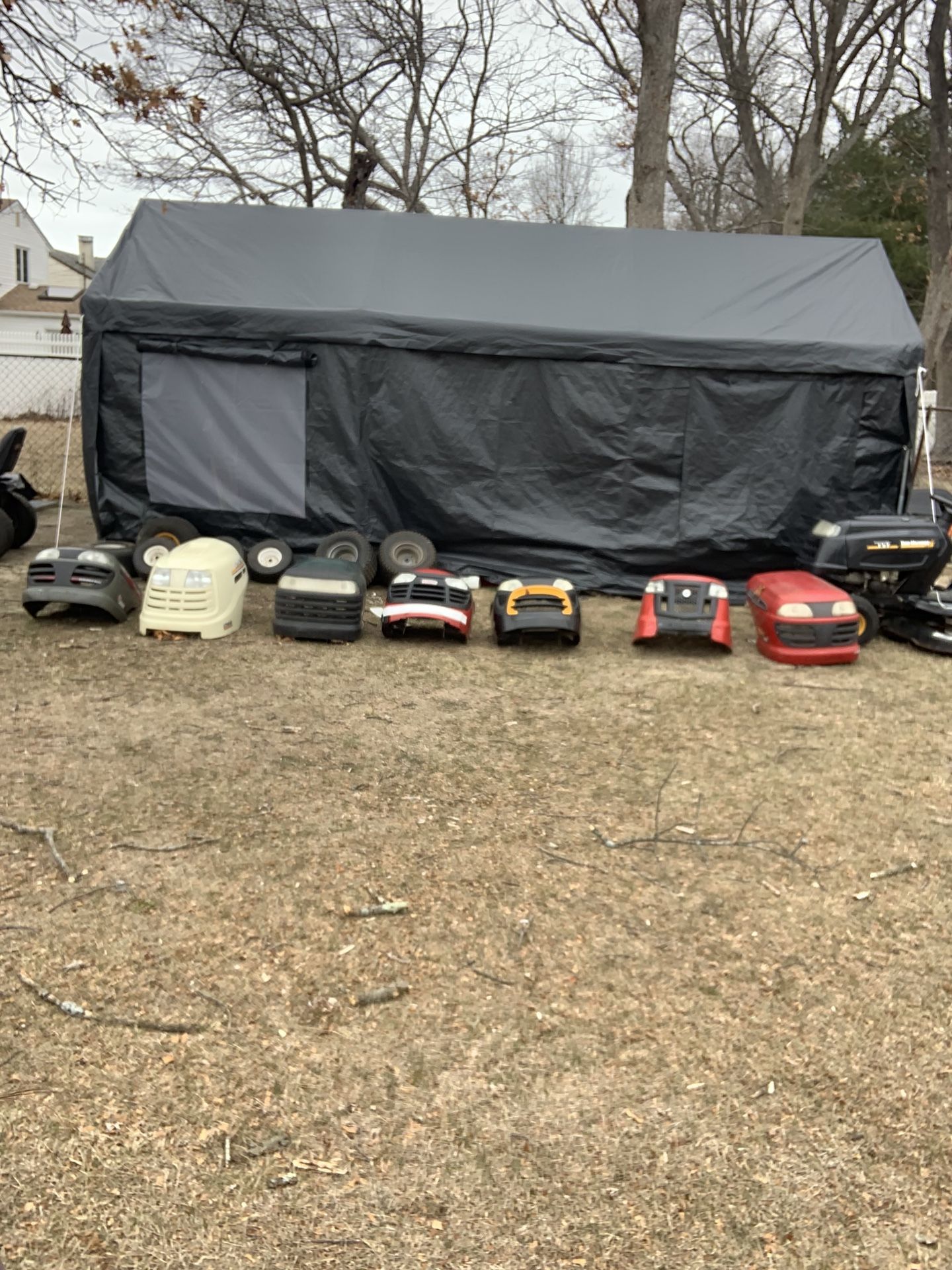 Multiple Riding Mower Hoods