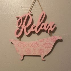 Hanging Bathroom Sign