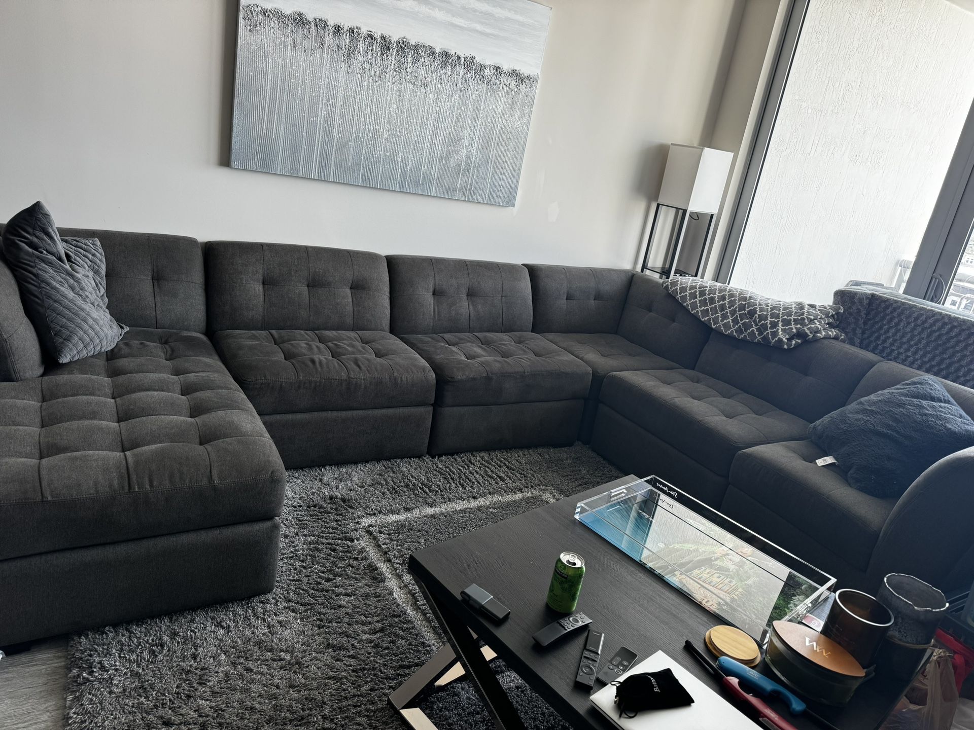 Dark Gray Modular Sectional Sofa