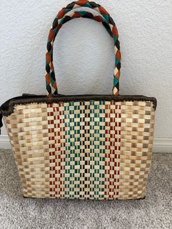 Rattan tote bag