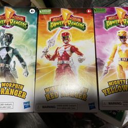 Mighty Morphin Power Rangers 30th Anniversary Retro VHS Box Figures COMPLETE SET