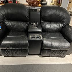 Leather Loveseat 