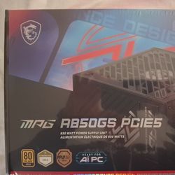 MSI MPG A850GS PCIE5 power supply unit.