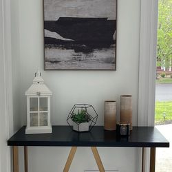 Modern Black/Gold 47" Console Table