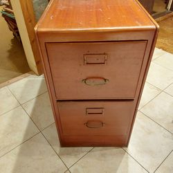 2 Drawer Wood  Vertical File Cabinet.