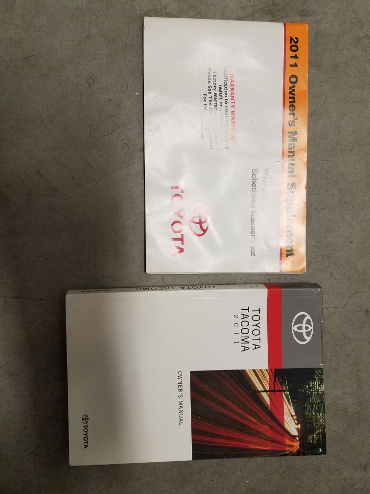 2011 Toyota Tacoma owners manual
