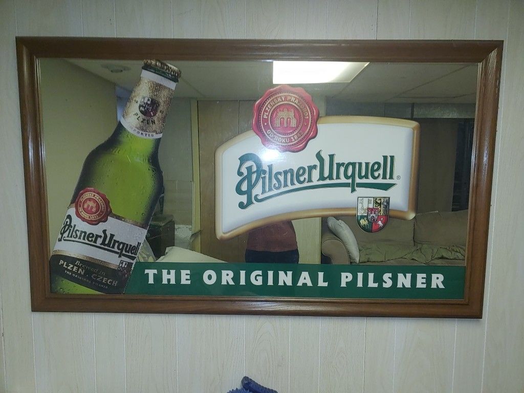 Pilsner Urquell Bar Mirror 36x60"