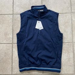 NEW men’s adidas adipure kinetic golf gilet wind vest navy blue Size Small