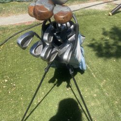 Woman’s Adult Right Handed Golf Clubs With Standing Bag 