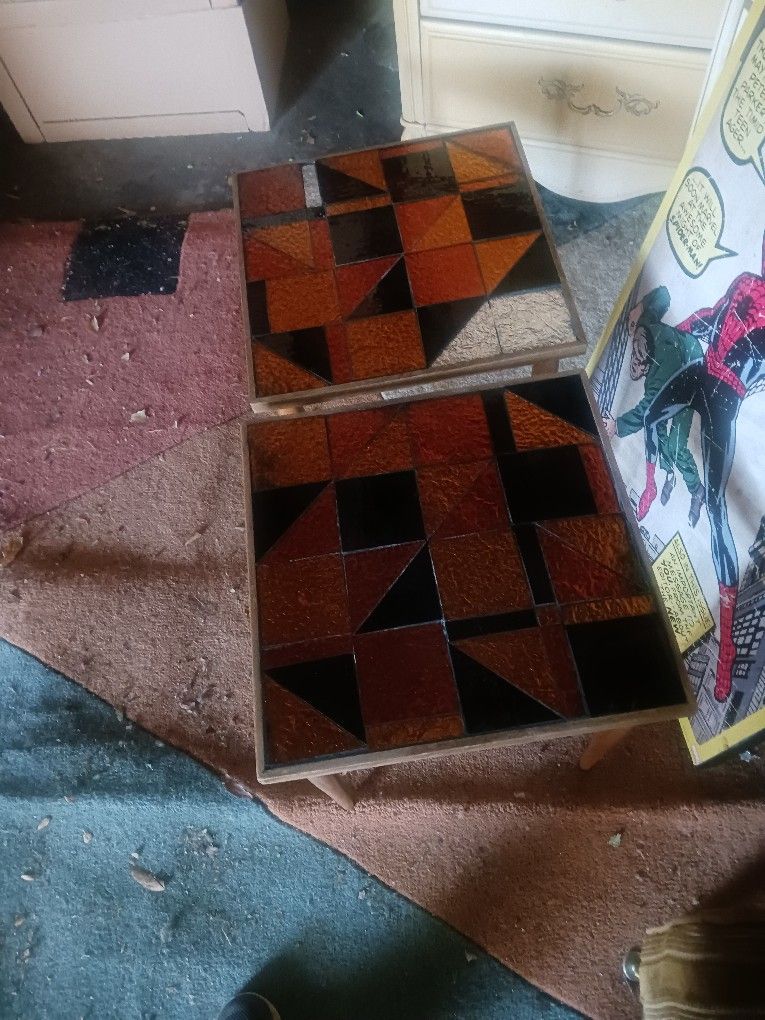 To Mid-century End Tables One Broke