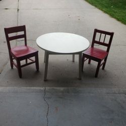 Kids Table And 2 Chairs