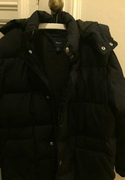 Gap Kids “warmest jacket” navy blue down coat