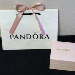 PANDORA Bag W/ Tissue Paper & Pink Box Empty