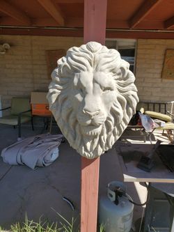 Concrete Lion Head