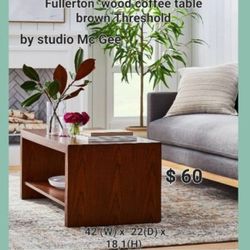 Brand New Threshold & Studio Mc Gee Wood Coffee Table