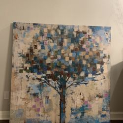 Oversized Canvas Tree Print