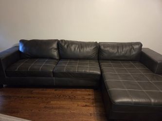 Black Leather Sofa