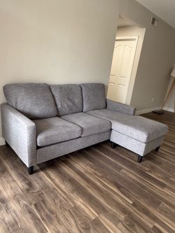 Gray Sectional Sofa with Chaise